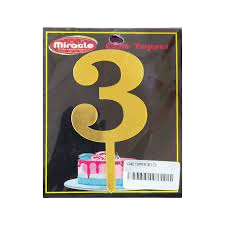 Number 3 Cake Topper