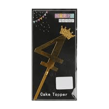 Number 4 Cake Topper