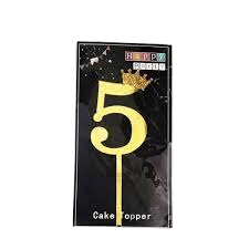 Number 5 Cake Topper