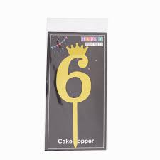 Number 6 Cake Topper