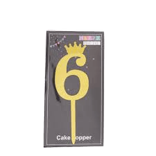 Number 6 Cake Topper