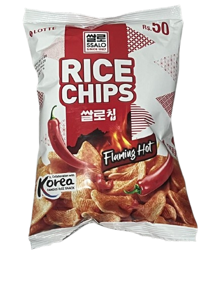 Lotte Rice Chips Flaming Hot RS 50