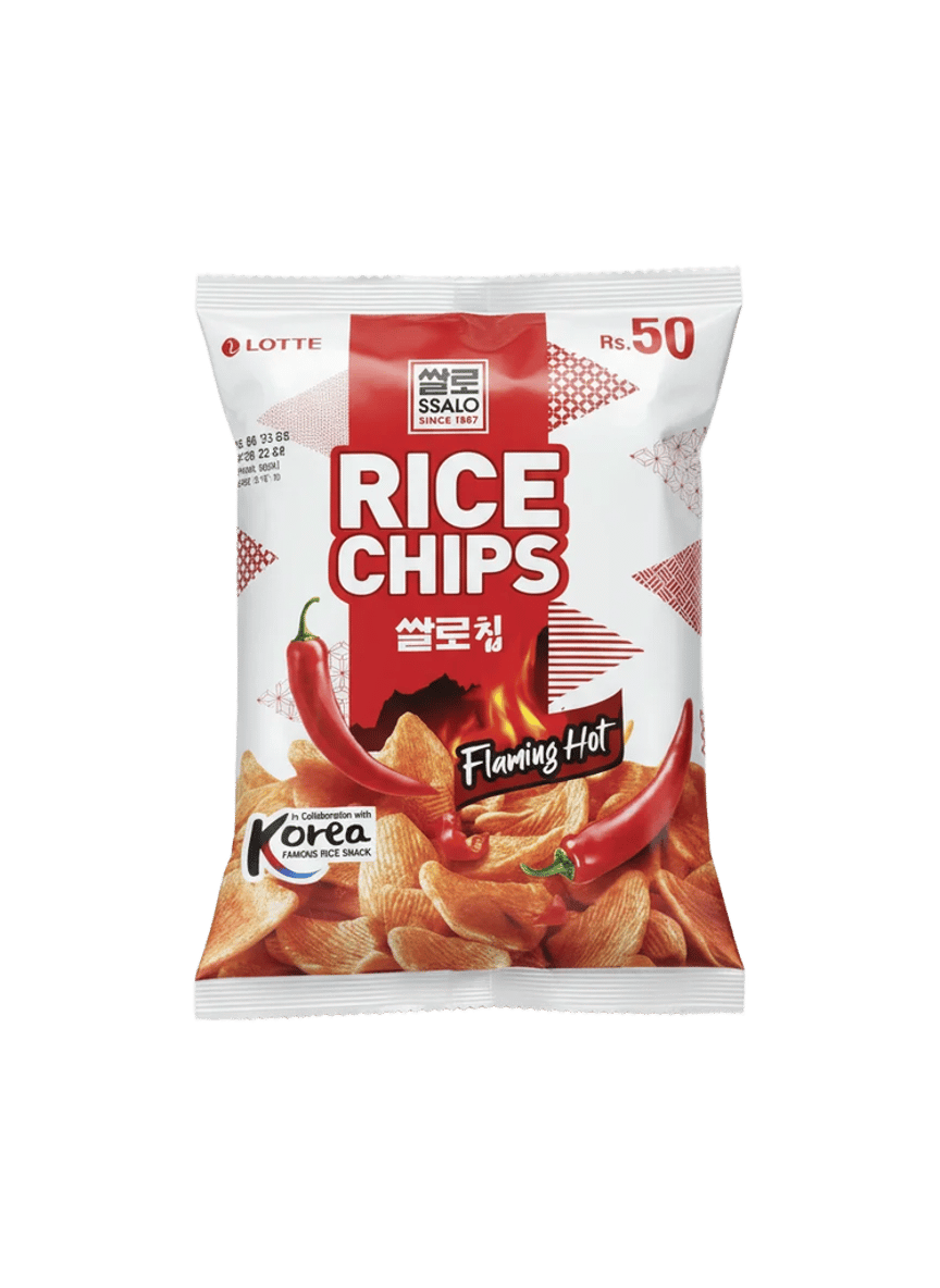 Lotte Rice Chips Flaming Hot RS 50