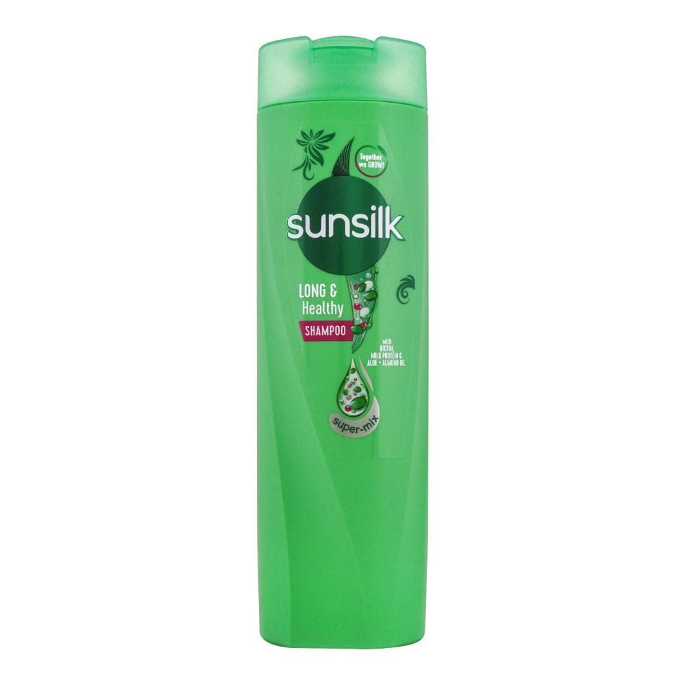 Sunsilk Long & Healthy Biotin Milk Protein & Aloe + Almond Oil Shampoo, 185ml