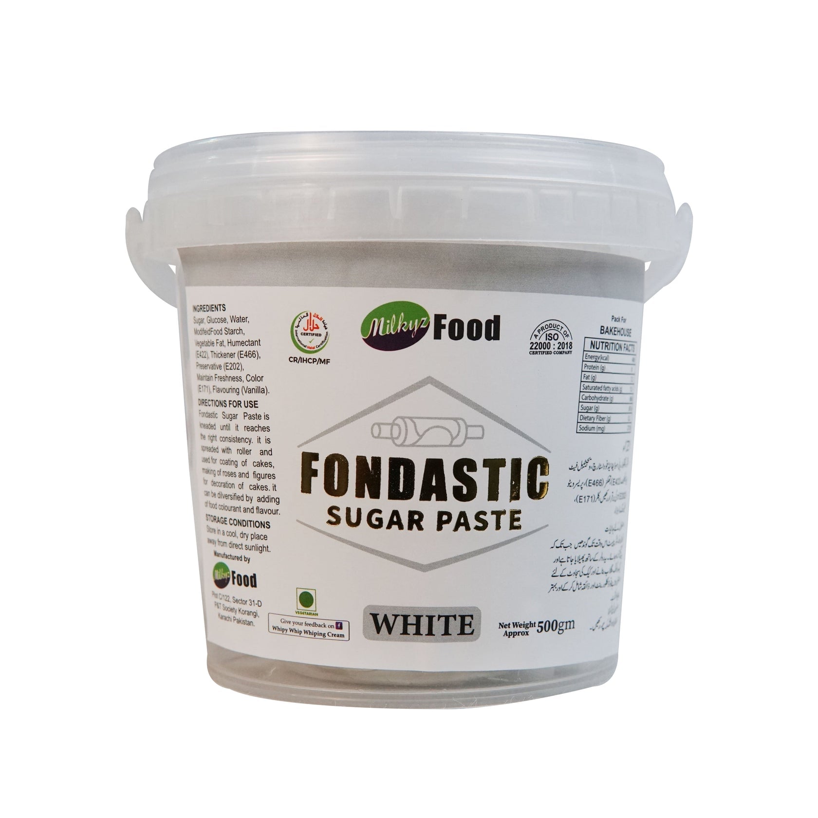 Milkyz Food Fondastic White Fondant Sugar Paste 500g