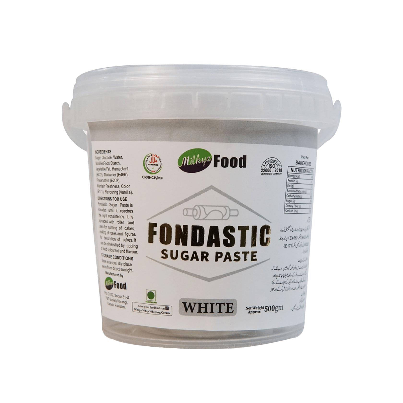 Milkyz Food Fondastic White Fondant Sugar Paste 500g