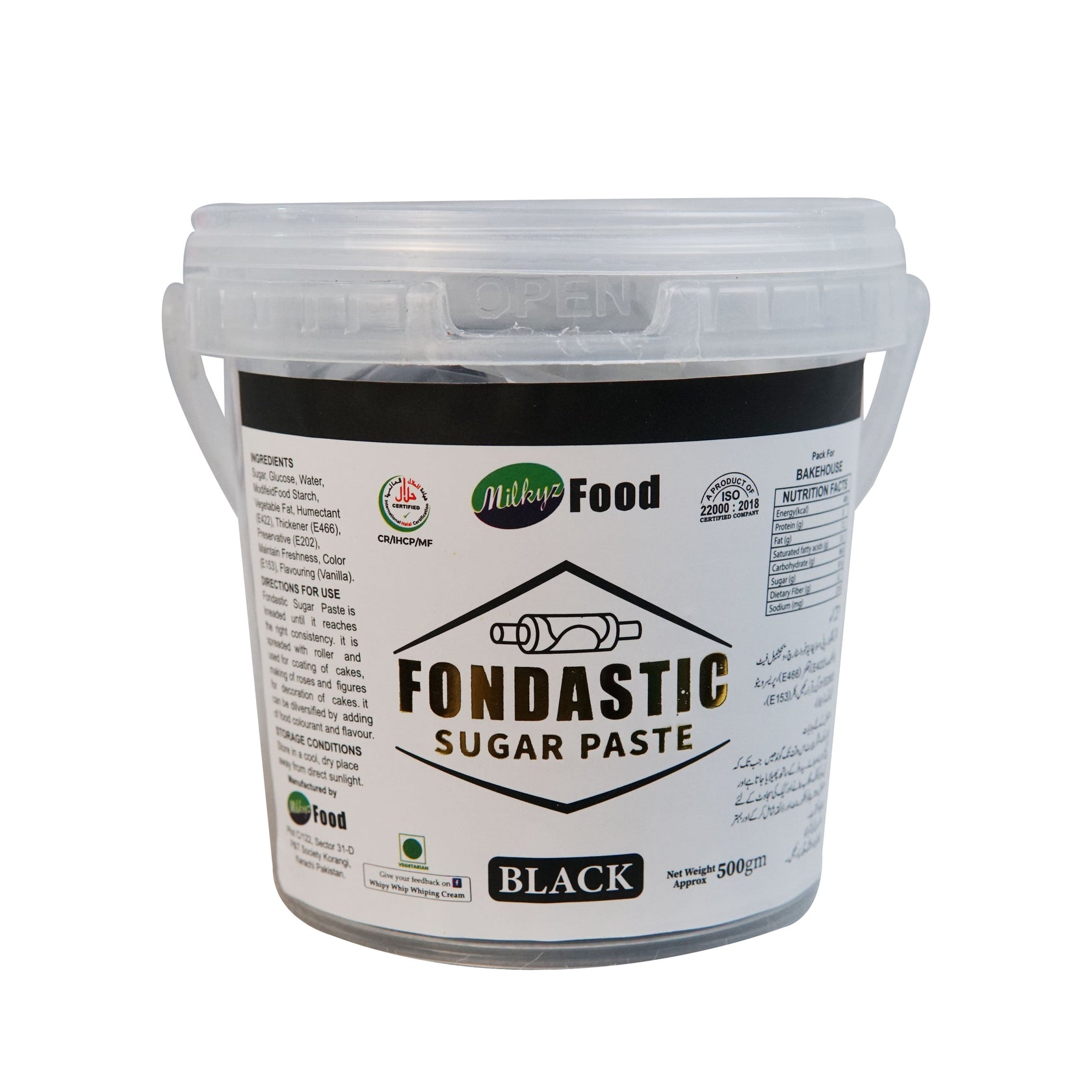 Milkyz Food Fondastic Black Fondant Sugar Paste 500gm