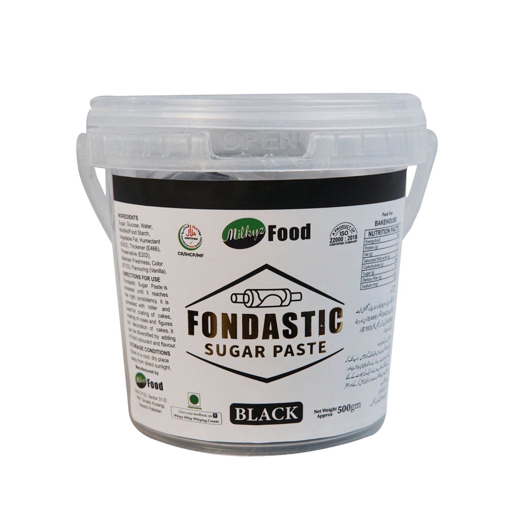 Milkyz Food Fondastic Black Fondant Sugar Paste 500gm
