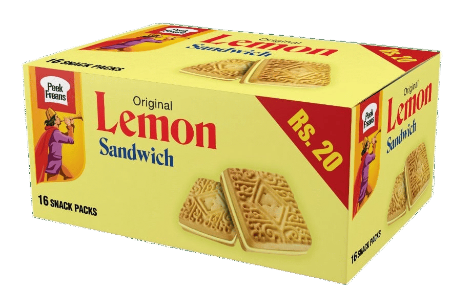 Peek Freans Lemon Sandwich Biscuit Snack Pack Box 16pcs