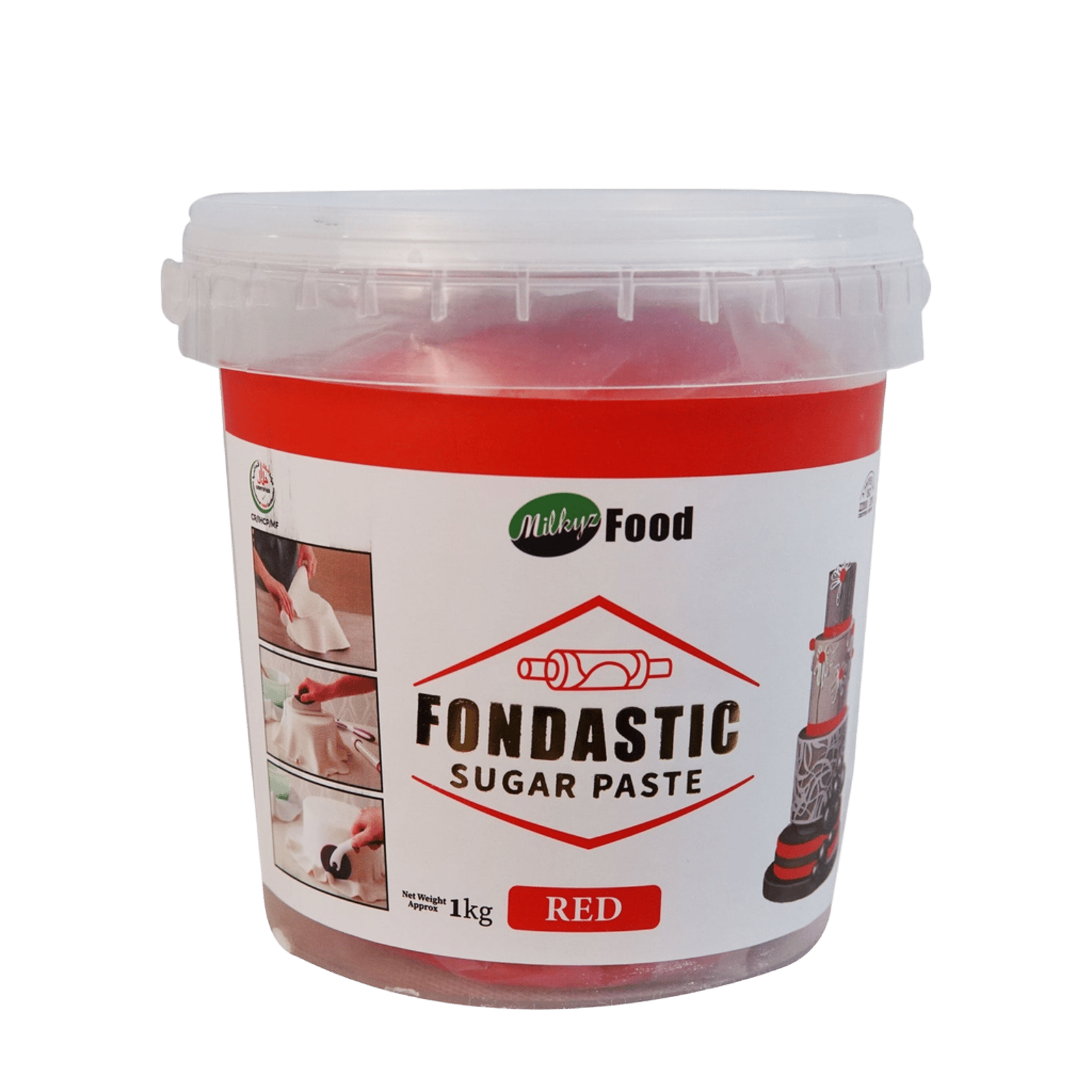 Milkyz Food Fondastic Red Fondant Sugar Paste 1Kg