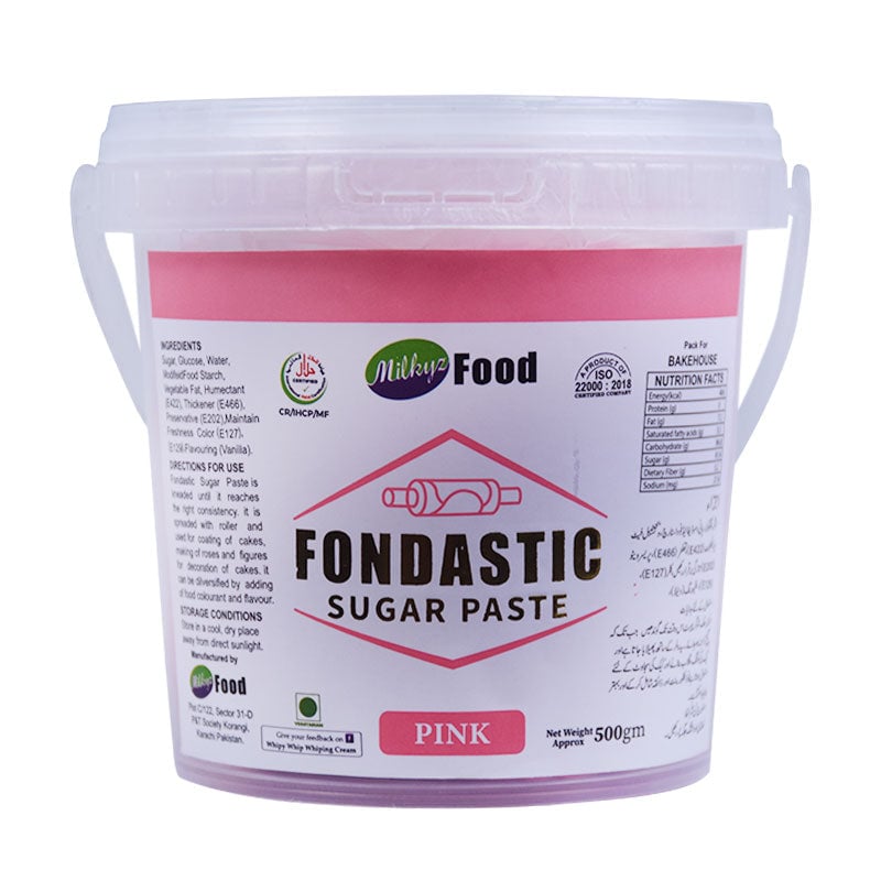 Milkyz Food Fondastic Pink Fondant Sugar Paste 500gm
