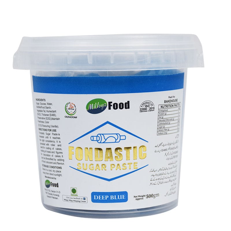 Milkyz Food Fondastic Deep Blue Fondant Sugar Paste 500gm