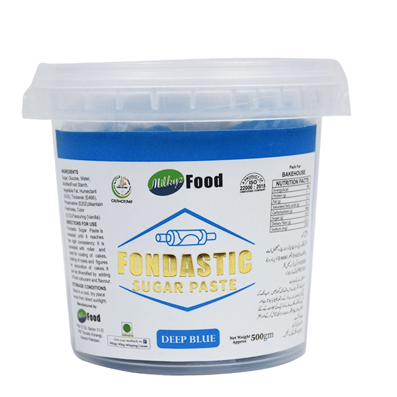 Milkyz Food Fondastic Deep Blue Fondant Sugar Paste 500gm