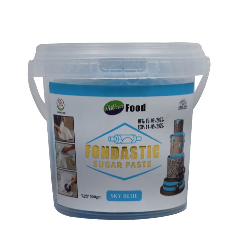 Milkyz Food Fondastic Sky Blue Fondant Sugar Paste 500gm