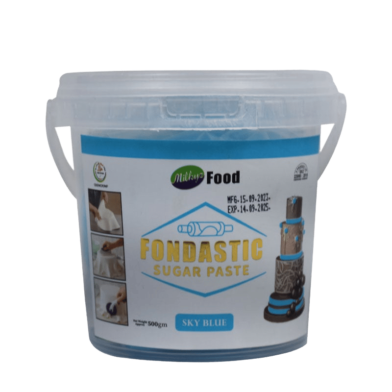 Milkyz Food Fondastic Sky Blue Fondant Sugar Paste 500gm