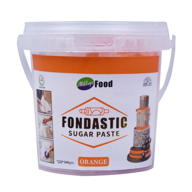 Milkyz Food Fondastic Orange Fondant Sugar Paste 500gm