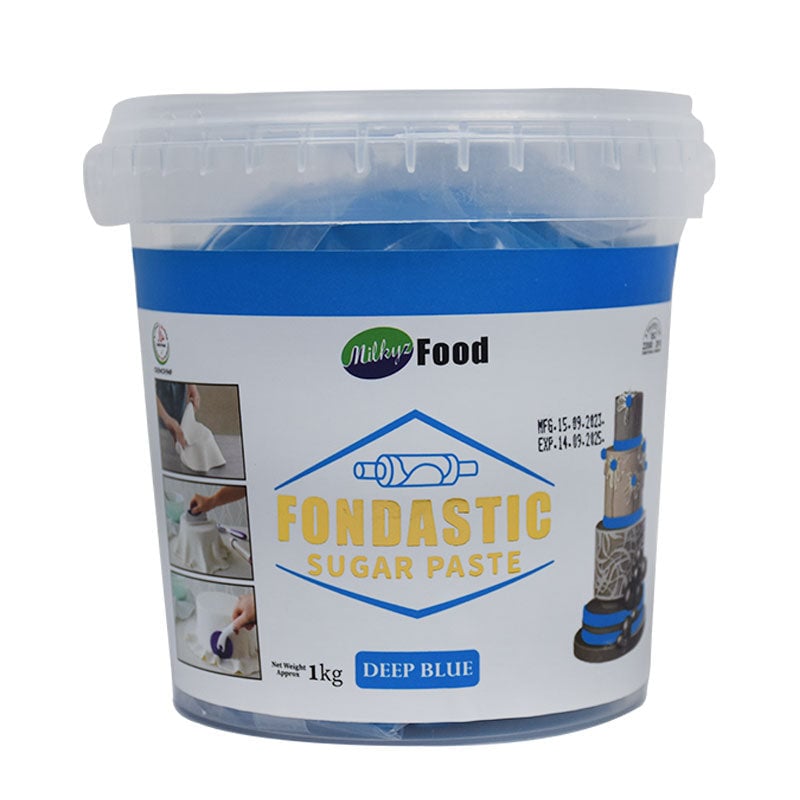 Milkyz Food Fondastic Deep Blue Fondant Sugar Paste 1kg