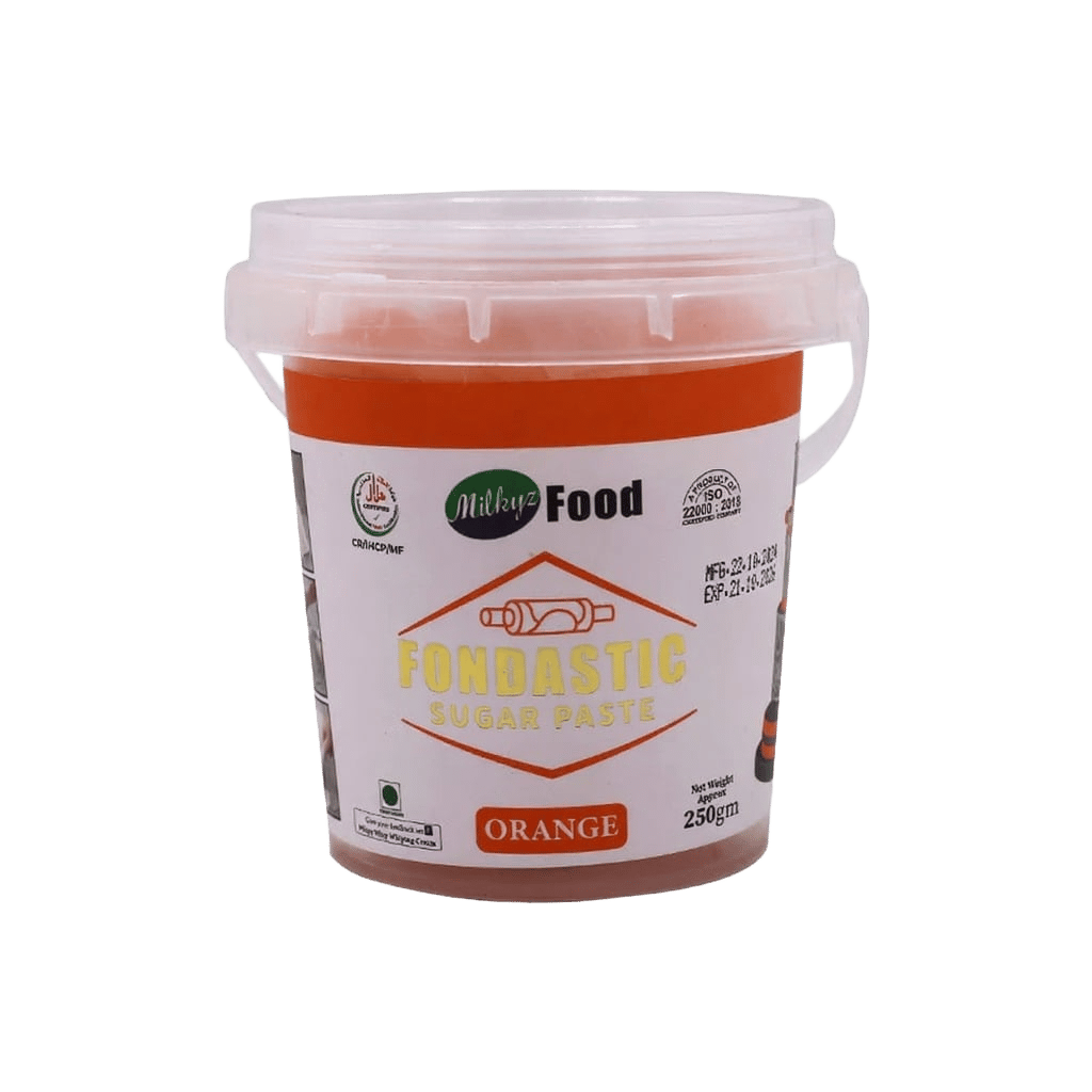 Milkyz Food Fondastic Orange Fondant Sugar Paste 250gm