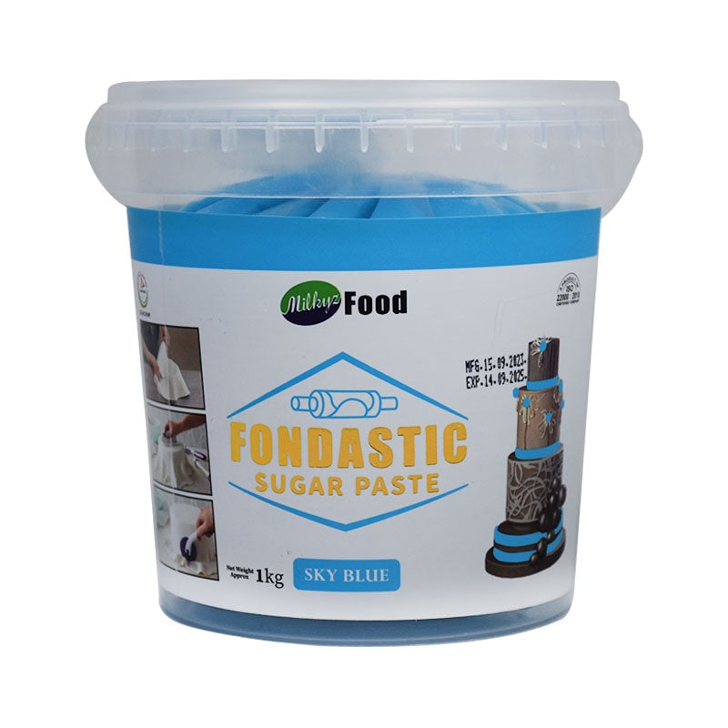 Milkyz Food Fondastic Sky Blue Fondant Sugar Paste 1kg