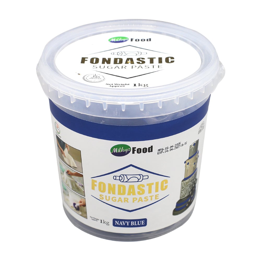 Milkyz Food Fondastic Navy Blue Fondant Sugar Paste 1Kg