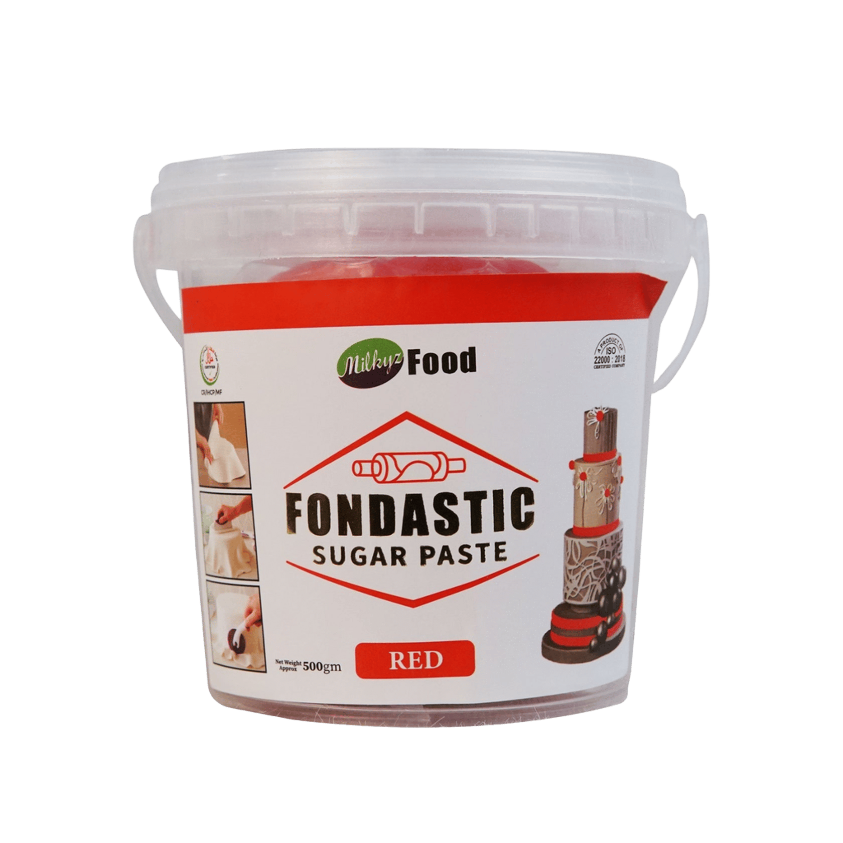 Milkyz Food Fondastic Red Fondant Sugar Paste 500gm