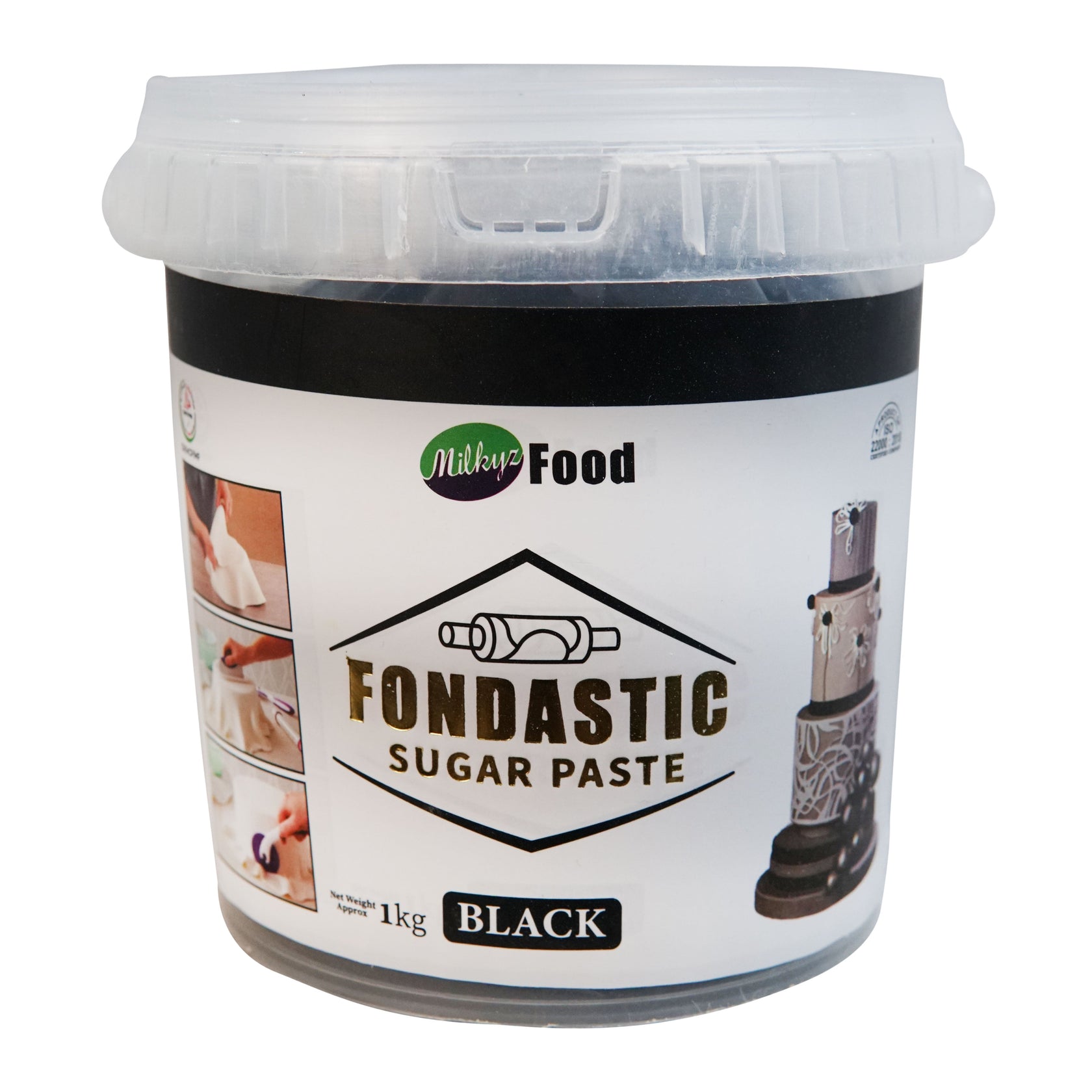 Milkyz Food Fondastic Black Fondant Sugar Paste 1Kg