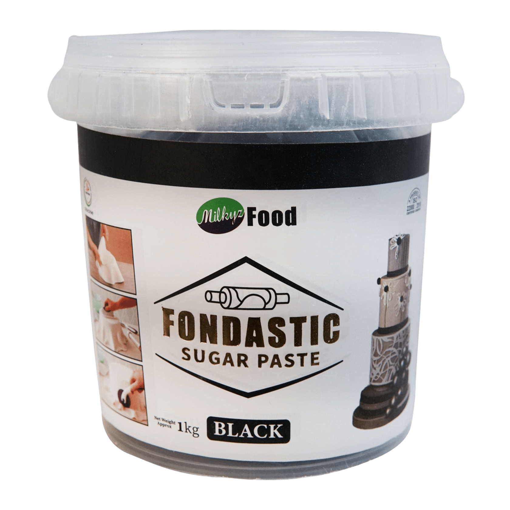 Milkyz Food Fondastic Black Fondant Sugar Paste 1Kg