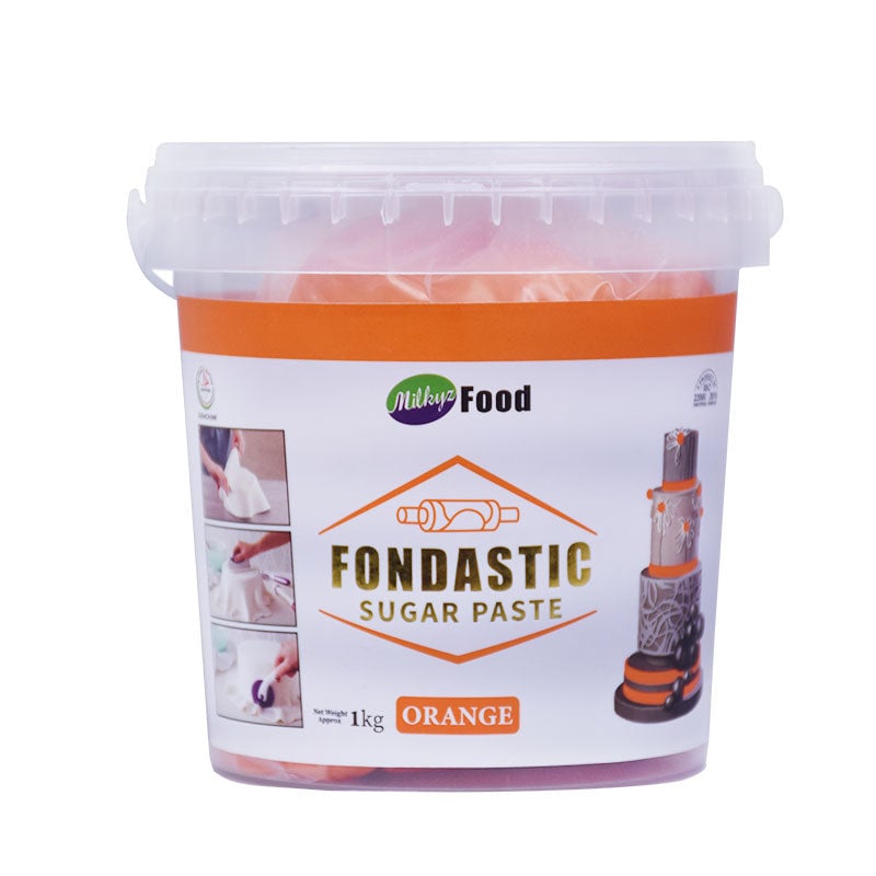 Milkyz Food Fondastic Orange Fondant Sugar Paste 1Kg