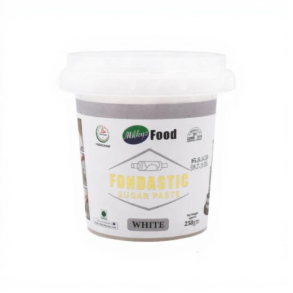 Milkyz Food Fondastic White Fondant Sugar Paste 250gm