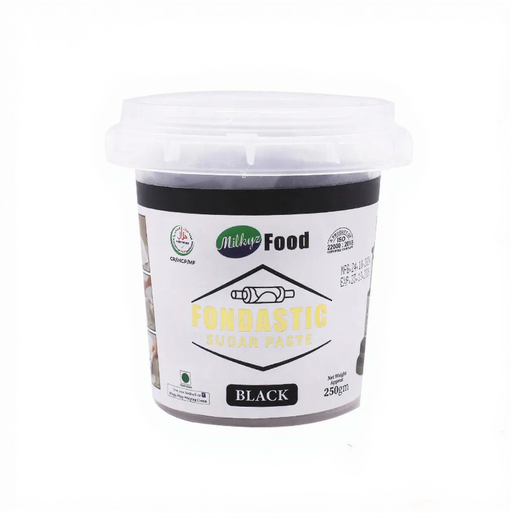 Milkyz Food Fondastic Black Fondant Sugar Paste 250gm