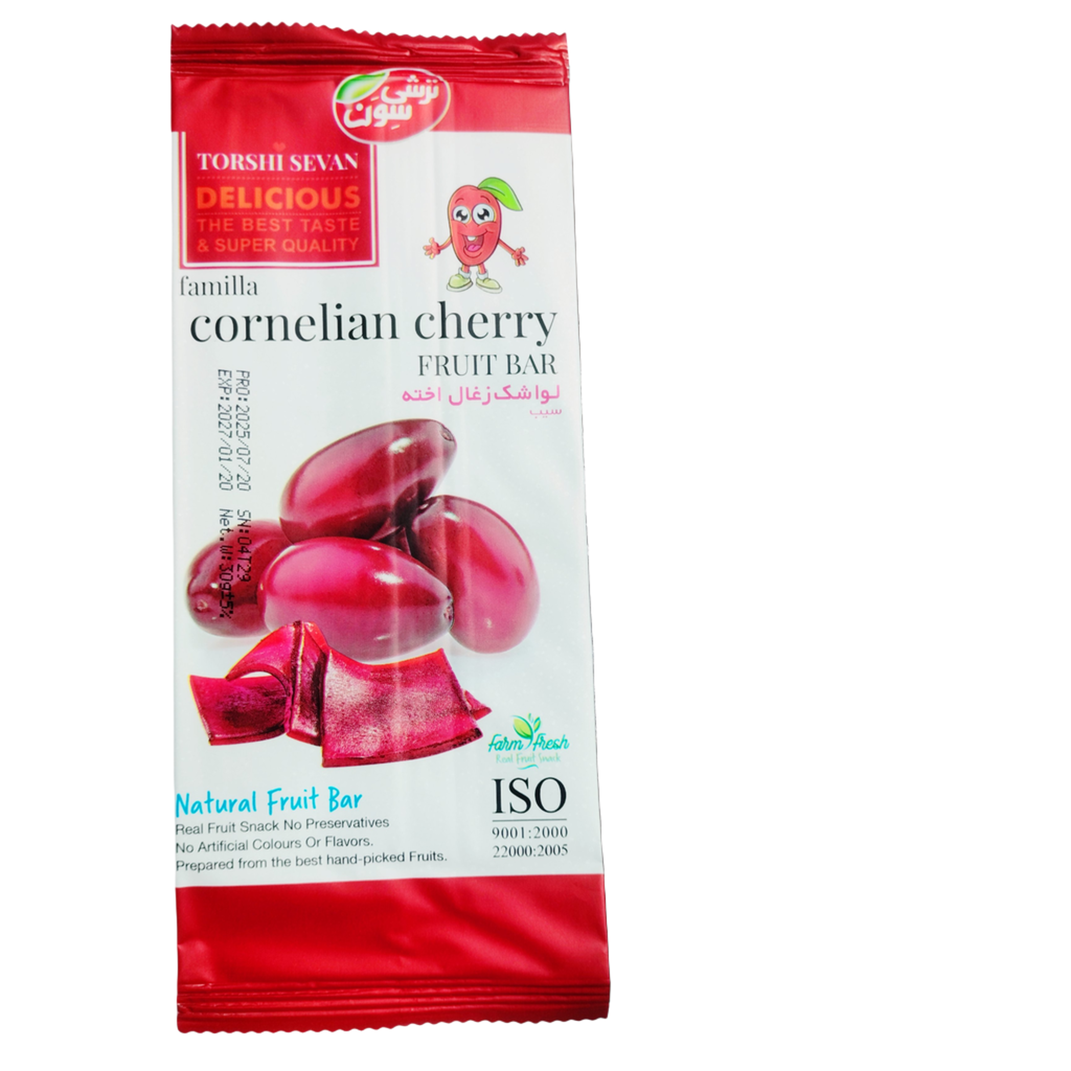 Torshi Sevan Cornelian Cherry Lavashak Fruit Bar