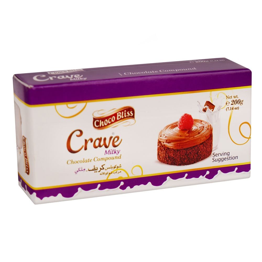 Crave Choco Bliss Milk Chocolate Compound, 200g