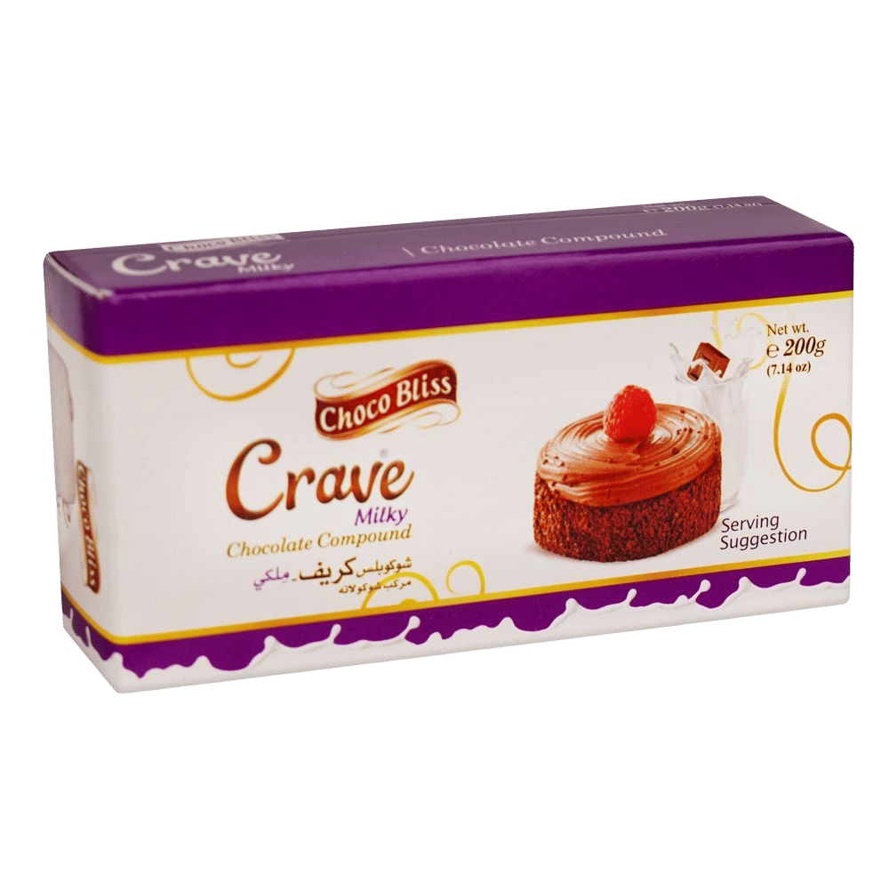 Crave Choco Bliss Milk Chocolate Compound, 200g