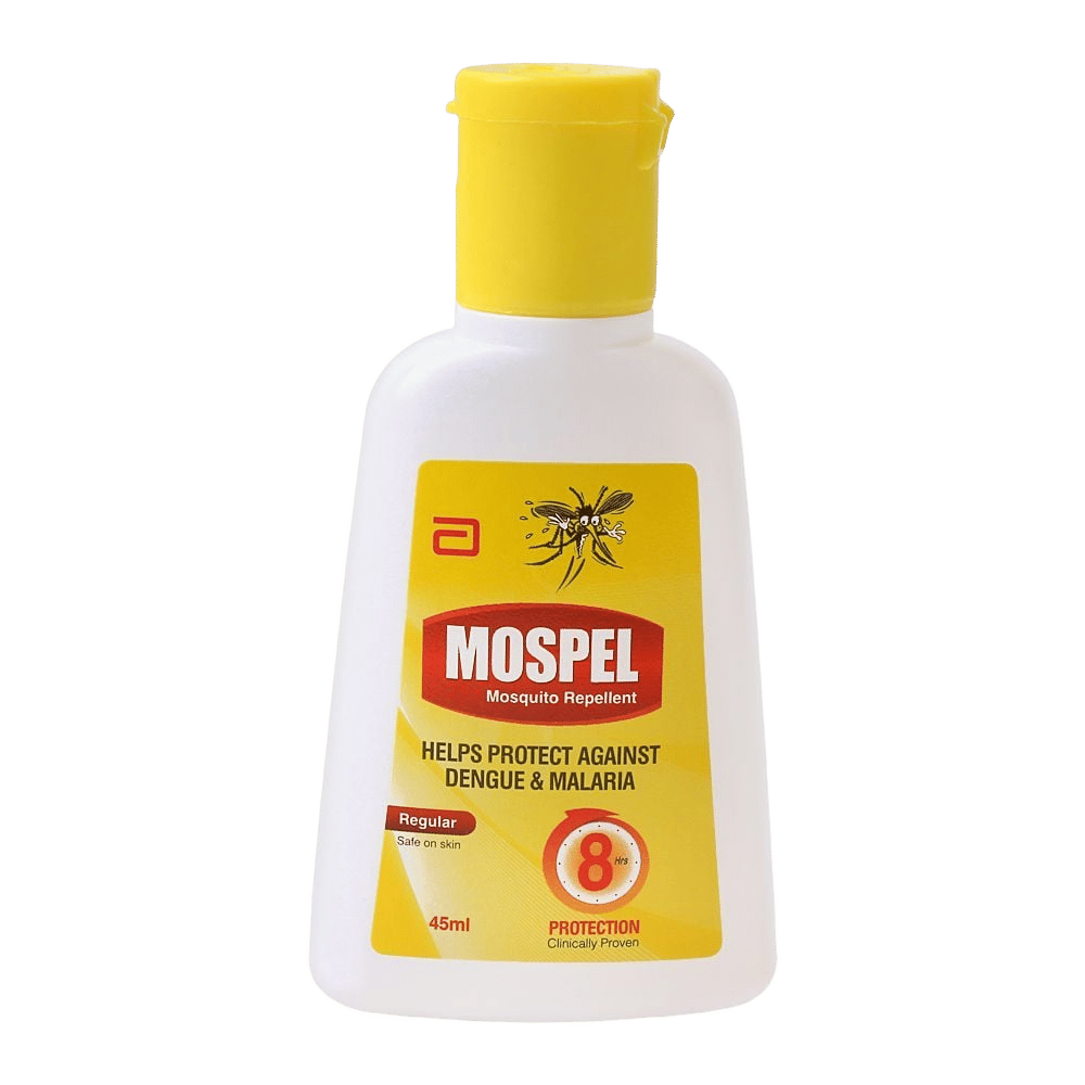 Mospel Mosquito Repellent, Regular, Protects Against Dengue & Malaria, 45ml