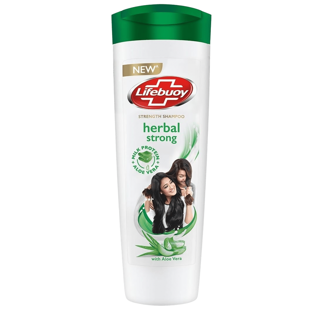 Lifebuoy Herbal Strong Milk Protein + Aloe Vera Strength Shampoo, 370ml