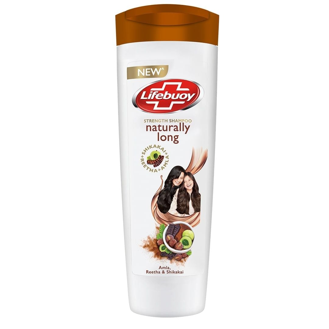 Lifebuoy Naturally Long Strength Shampoo, Amla Reetha & Shikakai, 370ml