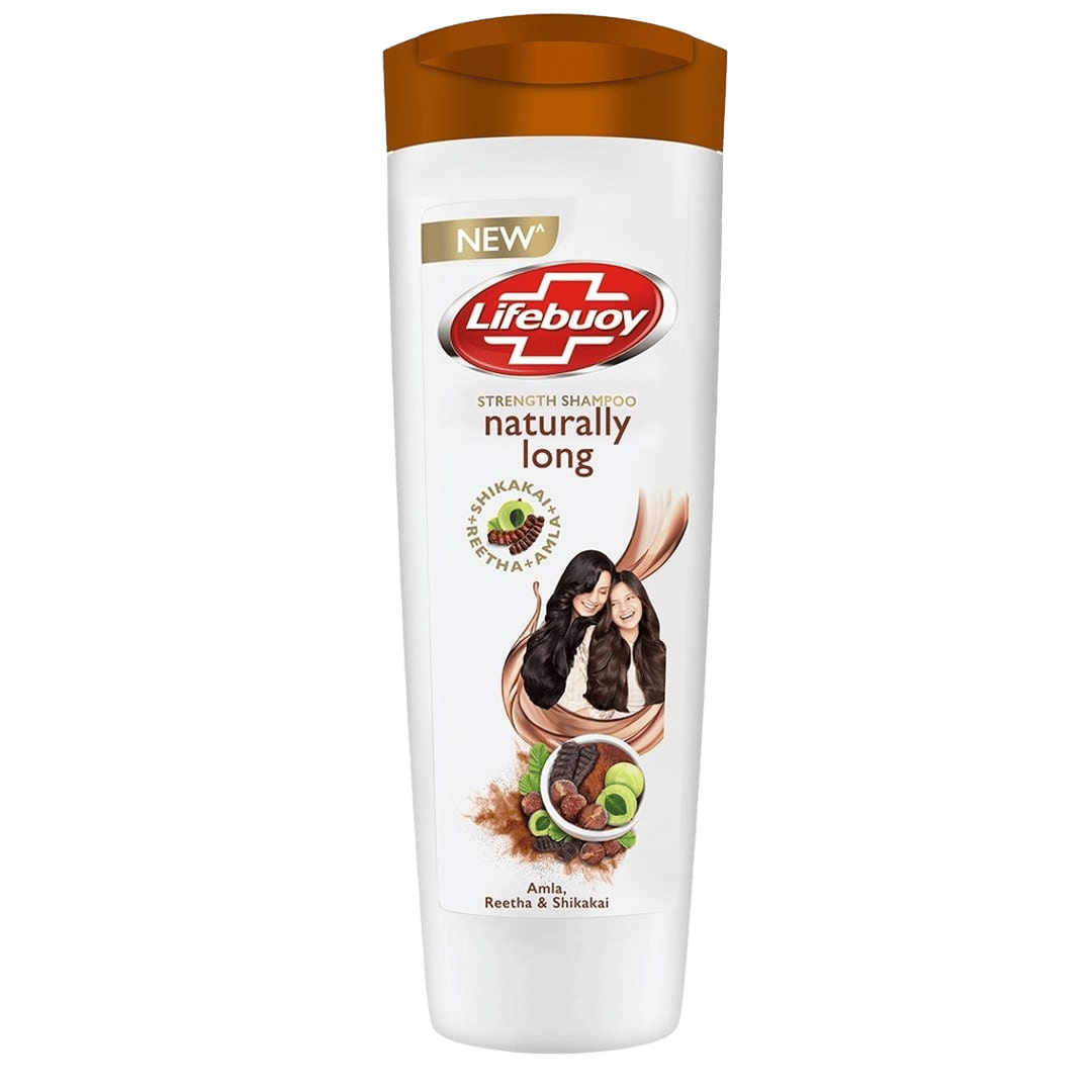 Lifebuoy Naturally Long Strength Shampoo, Amla Reetha & Shikakai, 370ml