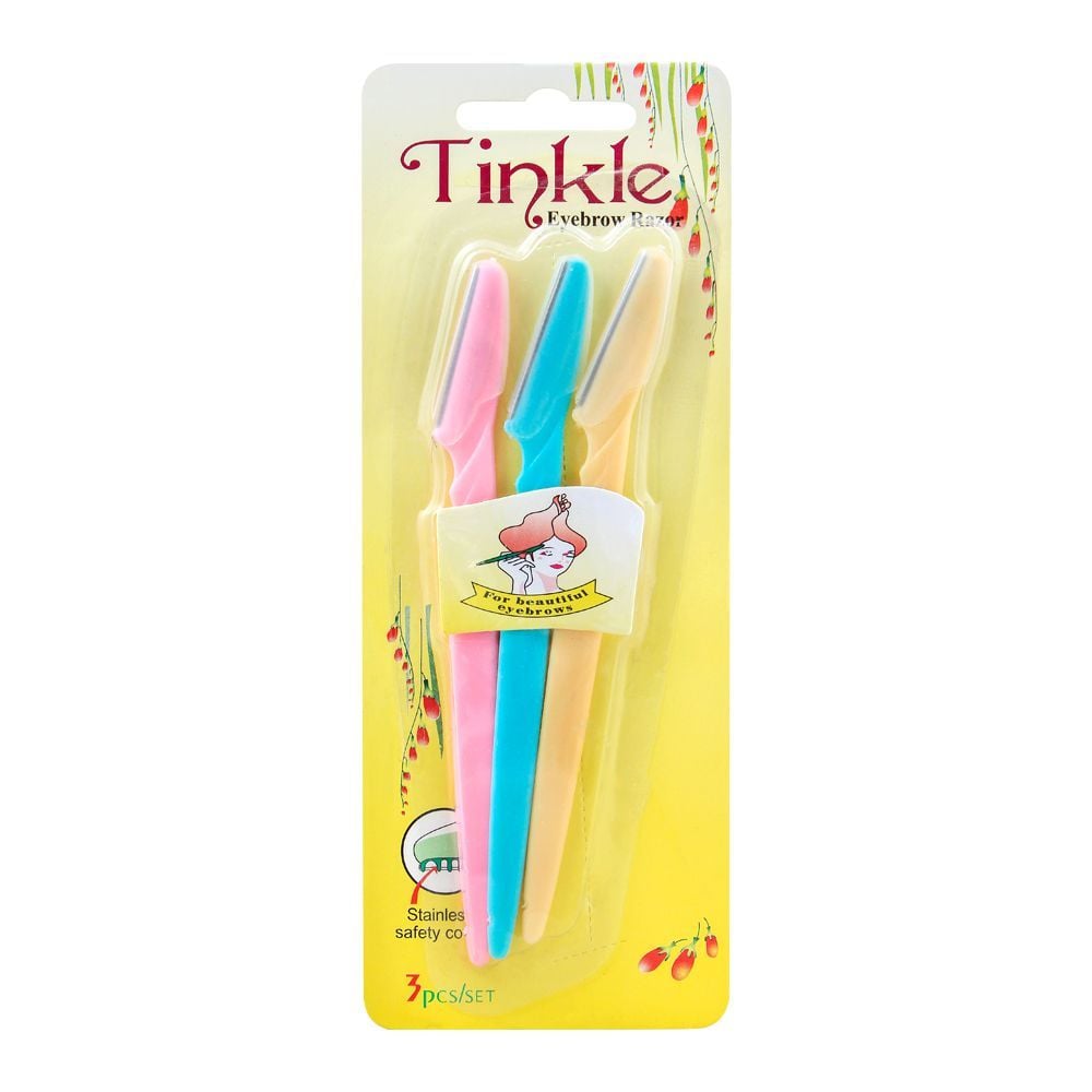 Tinkle Women Facial Eyebrow Razor, Face, 3 Pieces 