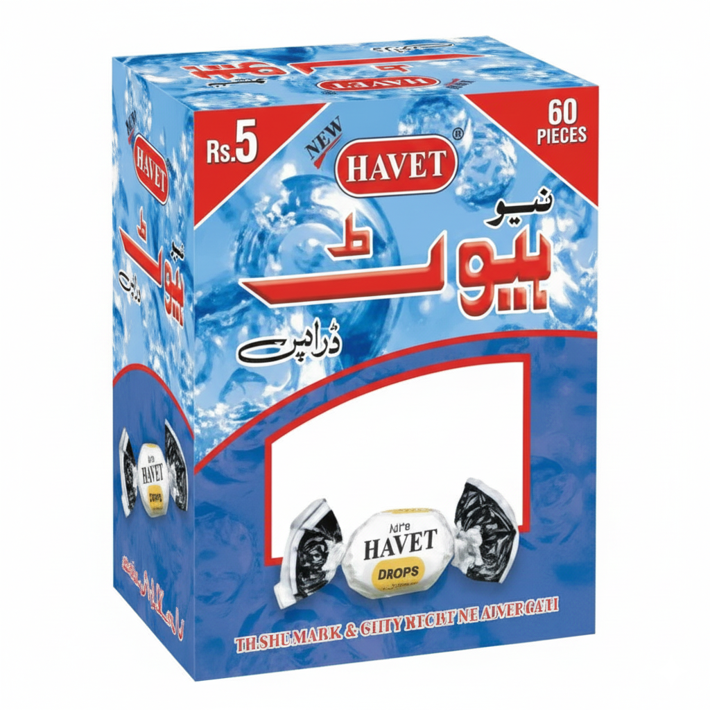 Havet Drops, Ice Toffee, Hoist, 60 Pieces