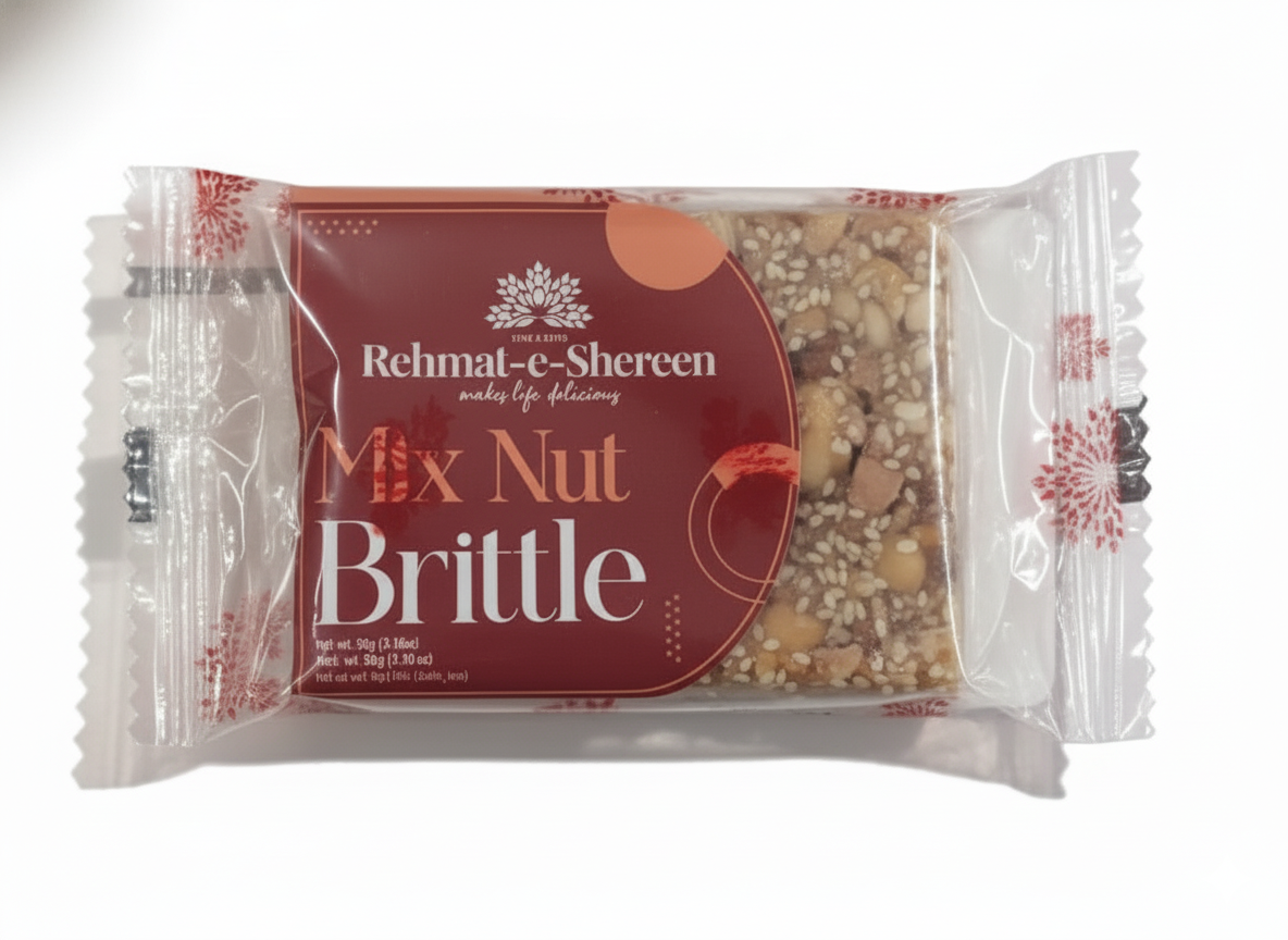 Rehmat-e-Shereen Mix Nut Brittle, 80gm ( Chikki )