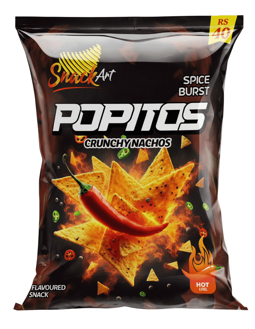 Popitos Crunchy Nachos Flavoured Snack, RS 40