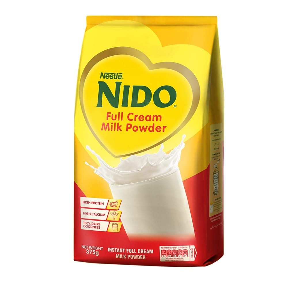 Nido Instant Full Cream Milk Powder, 375g Pouch