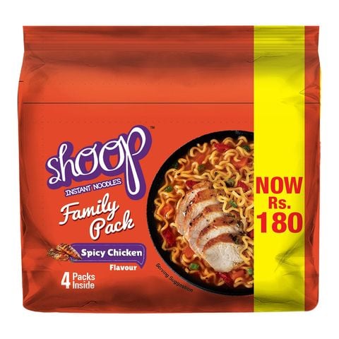 Shan Shoop Spicy Chicken Noodles Family Pack, 4 Packs-Inside