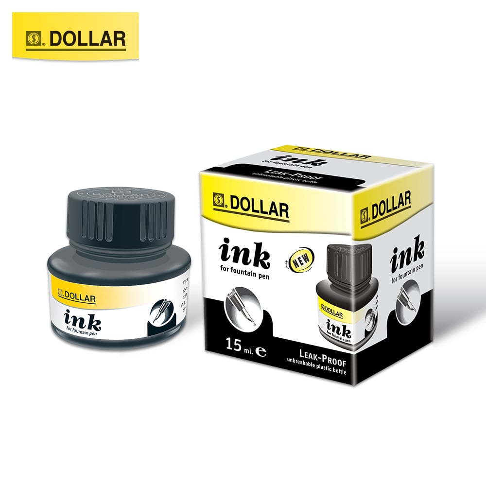 Dollar Fountain Pen Black Ink, 30ml