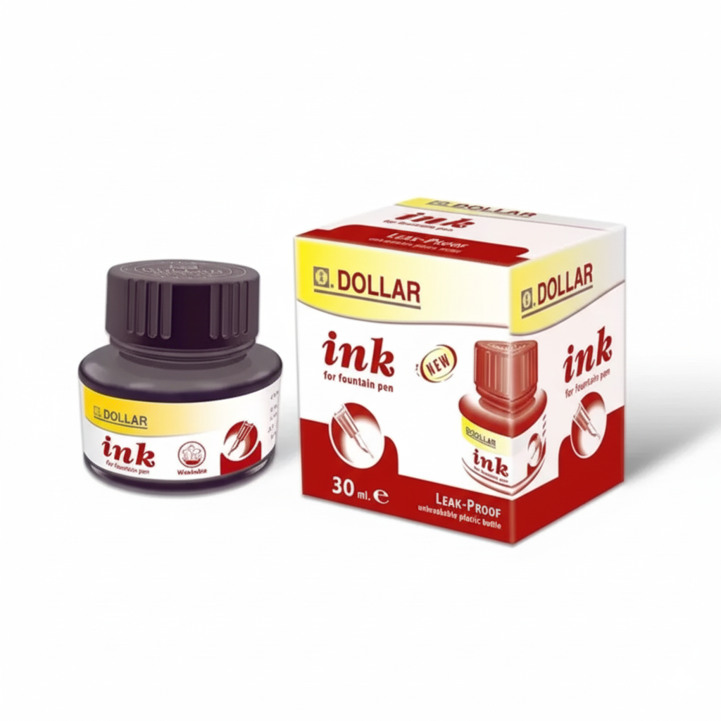 Dollar Fountain Pen Red Ink, 30ml
