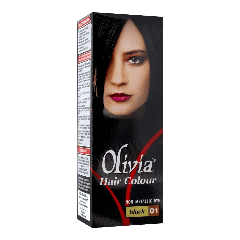 Olivia Hair Colour, Non-Metallic Dye, 01 Black