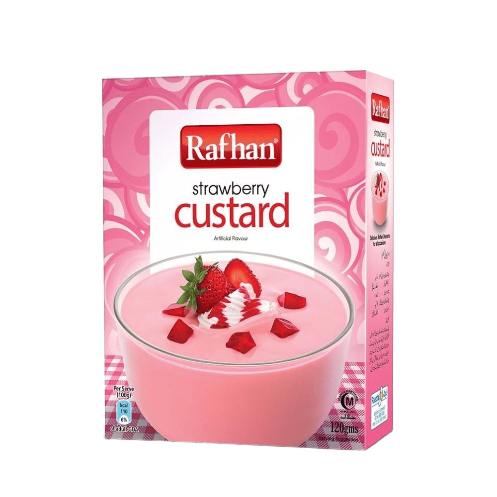 Rafhan Strawberry Custard, 275g