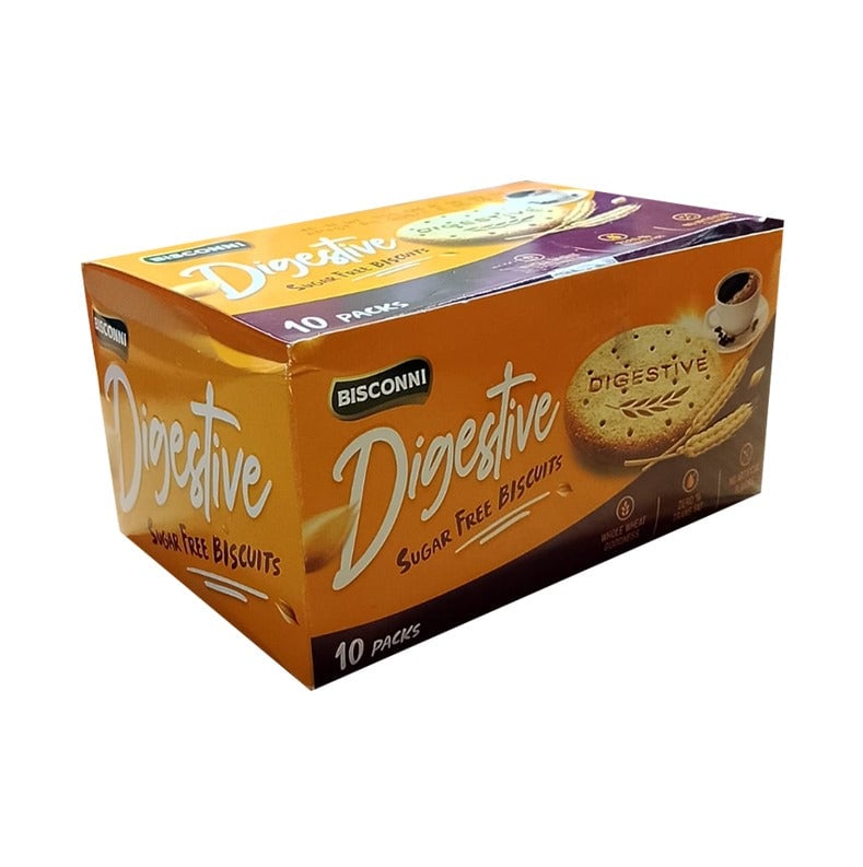 Bisconni Digestive Sugar Free Biscuits, Pack 10pcs