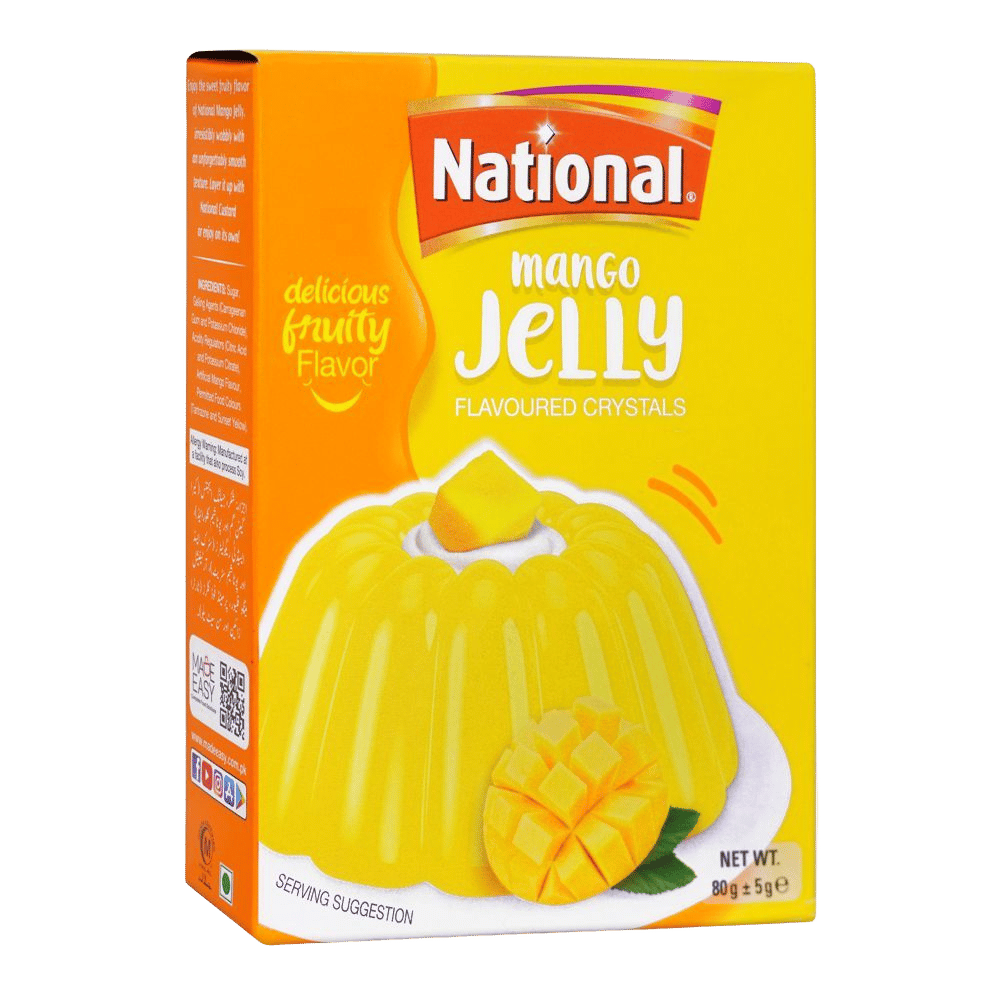 National Mango Jelly With Flavoured Crystals, 80g