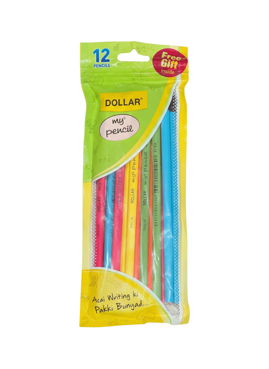 Dollar 'My Pencil', 12 Pencils In Pouch